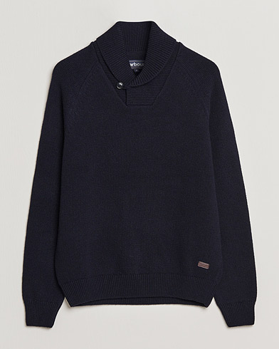 Herre | Barbour Lifestyle | Barbour Lifestyle | Gurnard Dock Shawl Knitted Sweater Navy