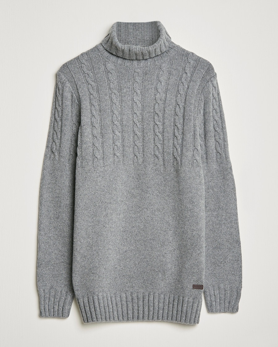 Herre | | Barbour Lifestyle | Duffle Cable Rollneck Grey Marl