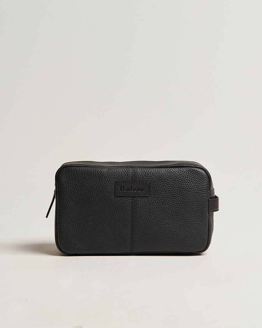 Barbour Lifestyle Highgate Leather Washbag Black