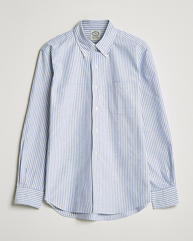 Herre | Skjorte | Kamakura Shirts | Vintage Ivy Striped Oxford BD Shirt Light Blue