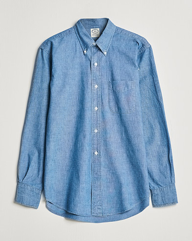 Herre |  | Kamakura Shirts | Vintage Ivy Chambray BD Shirt Light Blue