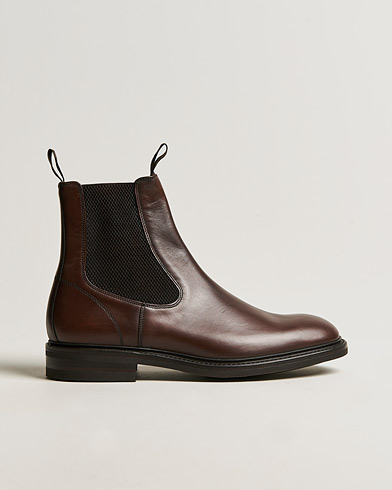 Herre | Business & Beyond | Loake 1880 | Dingley Waxed Leather Chelsea Boot Dark Brown