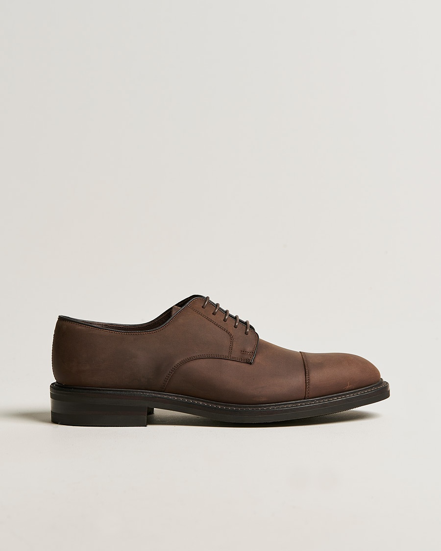 Herre | Loake 1880 | Loake 1880 | Ampleforth Oiled Nubuck Toe-Cap Derby Brown