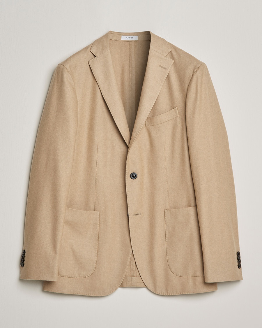Herre | | Boglioli | K Jacket Dyed Flannel Blazer Beige