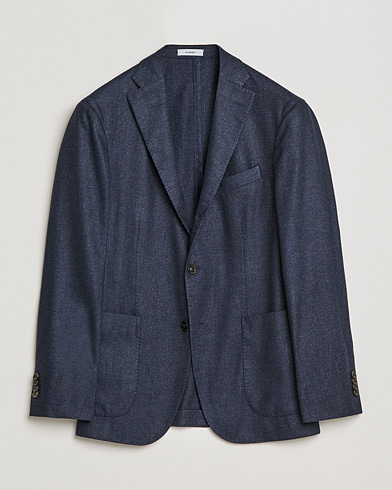 Herre |  | Boglioli | K Jacket Dyed Flannel Blazer Dark Blue