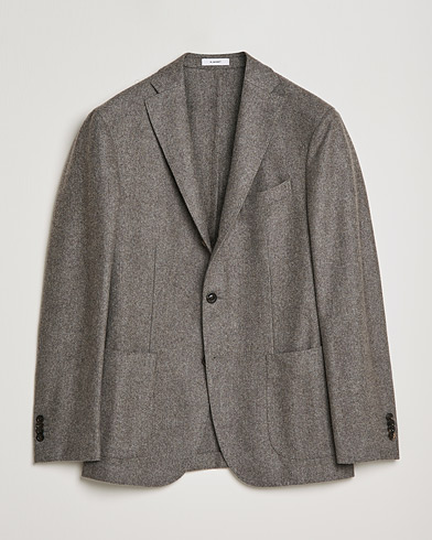 Herre | Dressjakker | Boglioli | K Jacket Herringbone Wool Blazer Light Grey