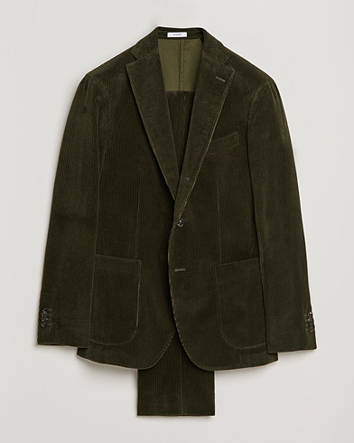 Herre |  | Boglioli | K Jacket Wale Corduroy Suit Forest Green