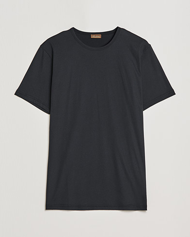 Herre |  | Stenströms | Solid Cotton T-Shirt Black