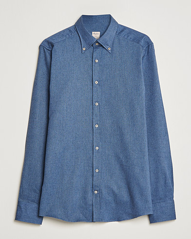 Herre |  | Stenströms | Slimline Flannel Shirt Blue