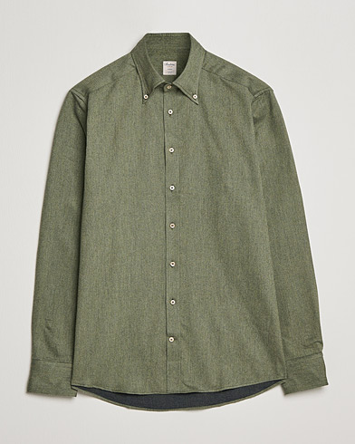 Herre | Flanellskjorter | Stenströms | Slimline Flannel Shirt Green