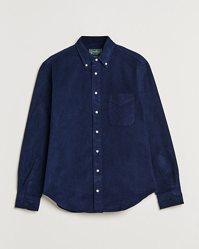 Herre | Cordfløyelskjorter | Gitman Vintage | Button Down Heavy Corduroy Shirt Navy