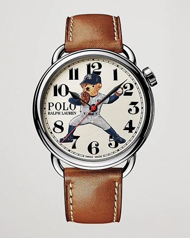 Herre | Ralph Lauren Holiday Gifting | Polo Ralph Lauren | 42mm Automatic Yankee Bear White Dial 