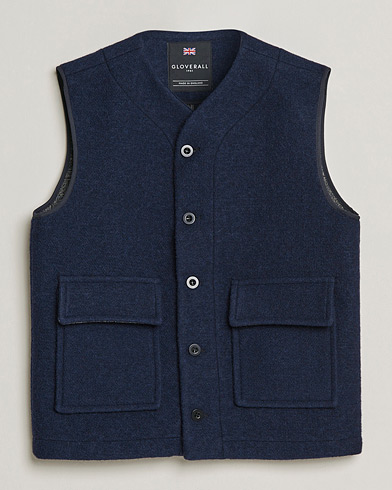 Herre | Gloverall | Gloverall | Roger Double Face Gilet Navy/Brown