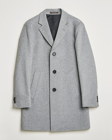 Herre | Frakker | Oscar Jacobson | Storvik Wool/Cashmere Coat Light Grey
