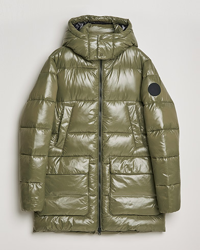 Herre | Business & Beyond | Save The Duck | Christian Long Padded Puffer Jacket Laurel Green