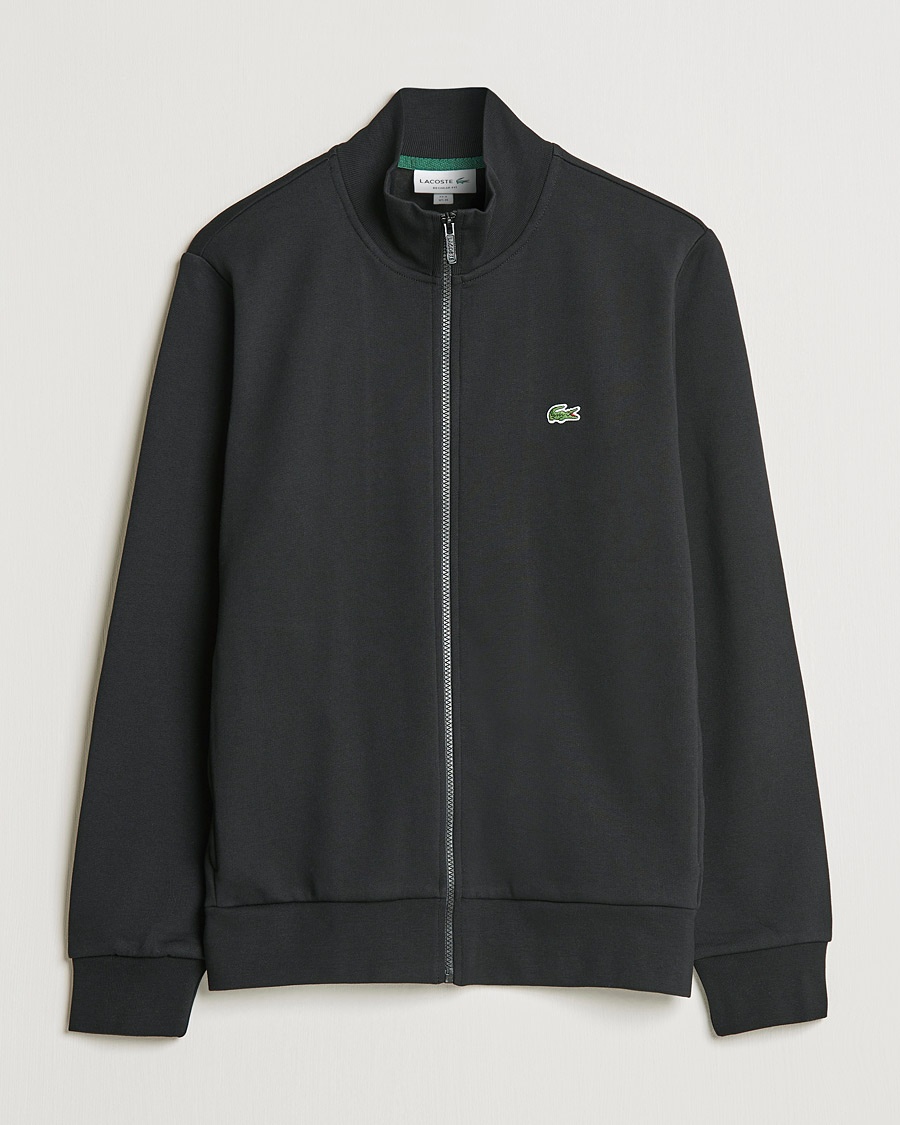 Lacoste Full Zip Sweater Black – Svart