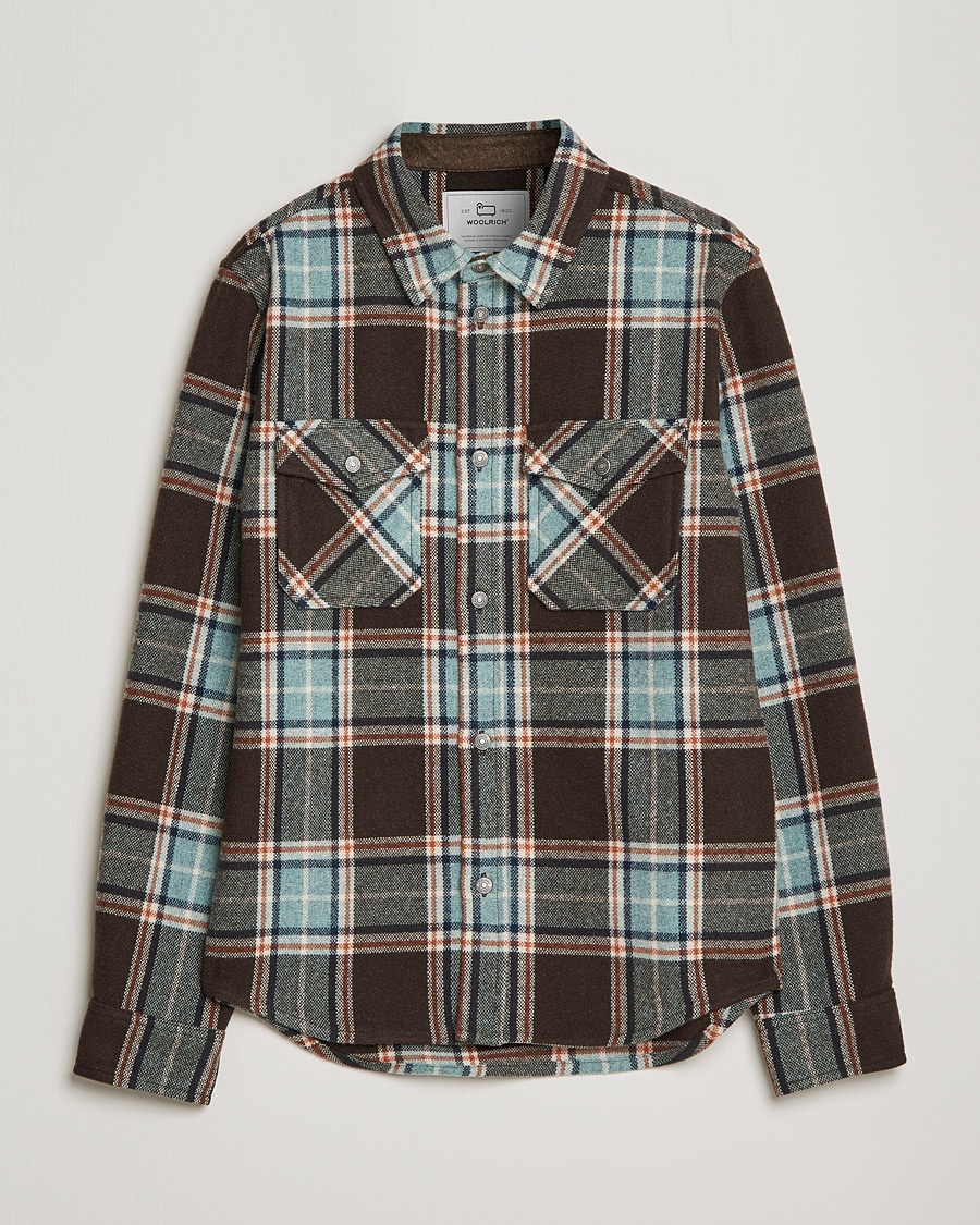 Woolrich Alaskan Melton Wool Overshirt Desert Check