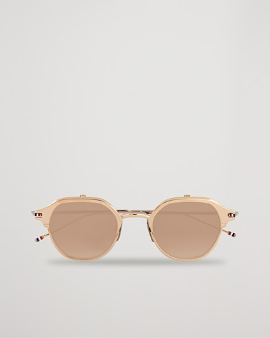 Herre | Contemporary Creators | Thom Browne | TB-S812 Flip-Up Sunglasses White Gold/Silver