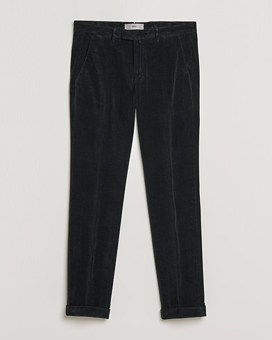 Herre | Chinos | Briglia 1949 | Slim Fit Corduroy Trousers Black
