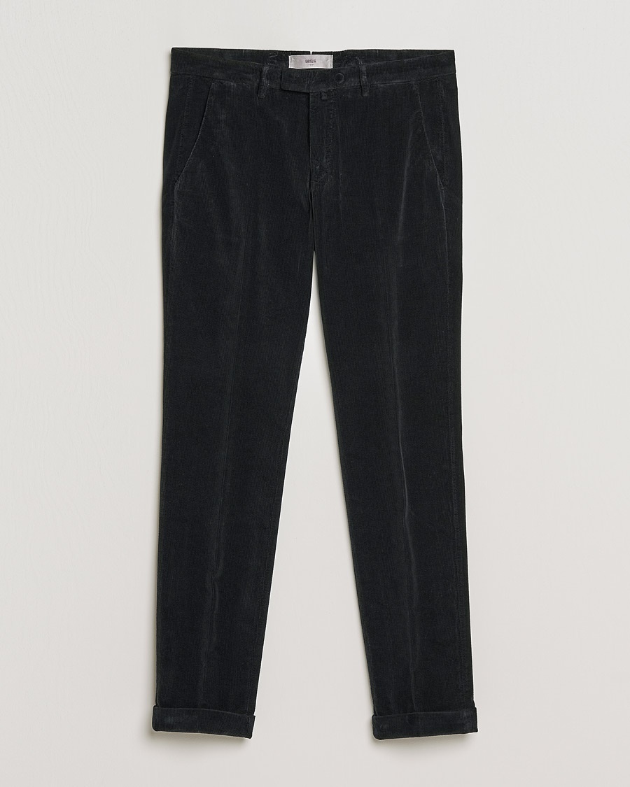Herre | | Briglia 1949 | Slim Fit Corduroy Trousers Black