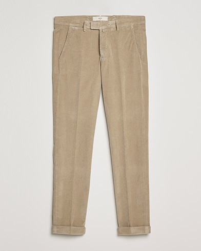 Herre | Chinos | Briglia 1949 | Slim Fit Corduroy Trousers Beige