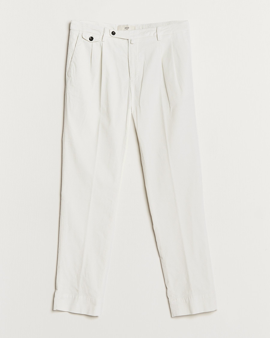 Herre | | Briglia 1949 | Easy Fit Corduroy Trousers Off White