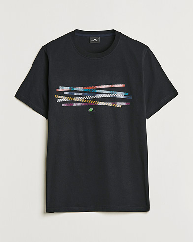 Herre | T-Shirts | PS Paul Smith | Tapes Cotton T-Shirt Black