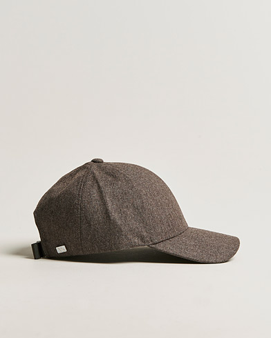 Herre | Hatter og capser | Varsity Headwear | Flannel Baseball Cap Taupe Brown
