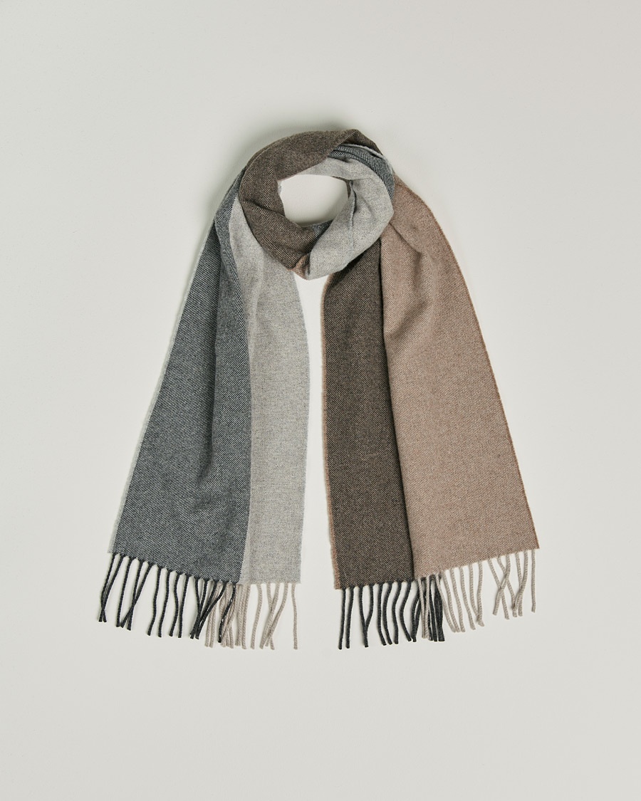 Herre | | Begg & Co | Brook Recycled Cashmere/Merino Scarf Natural