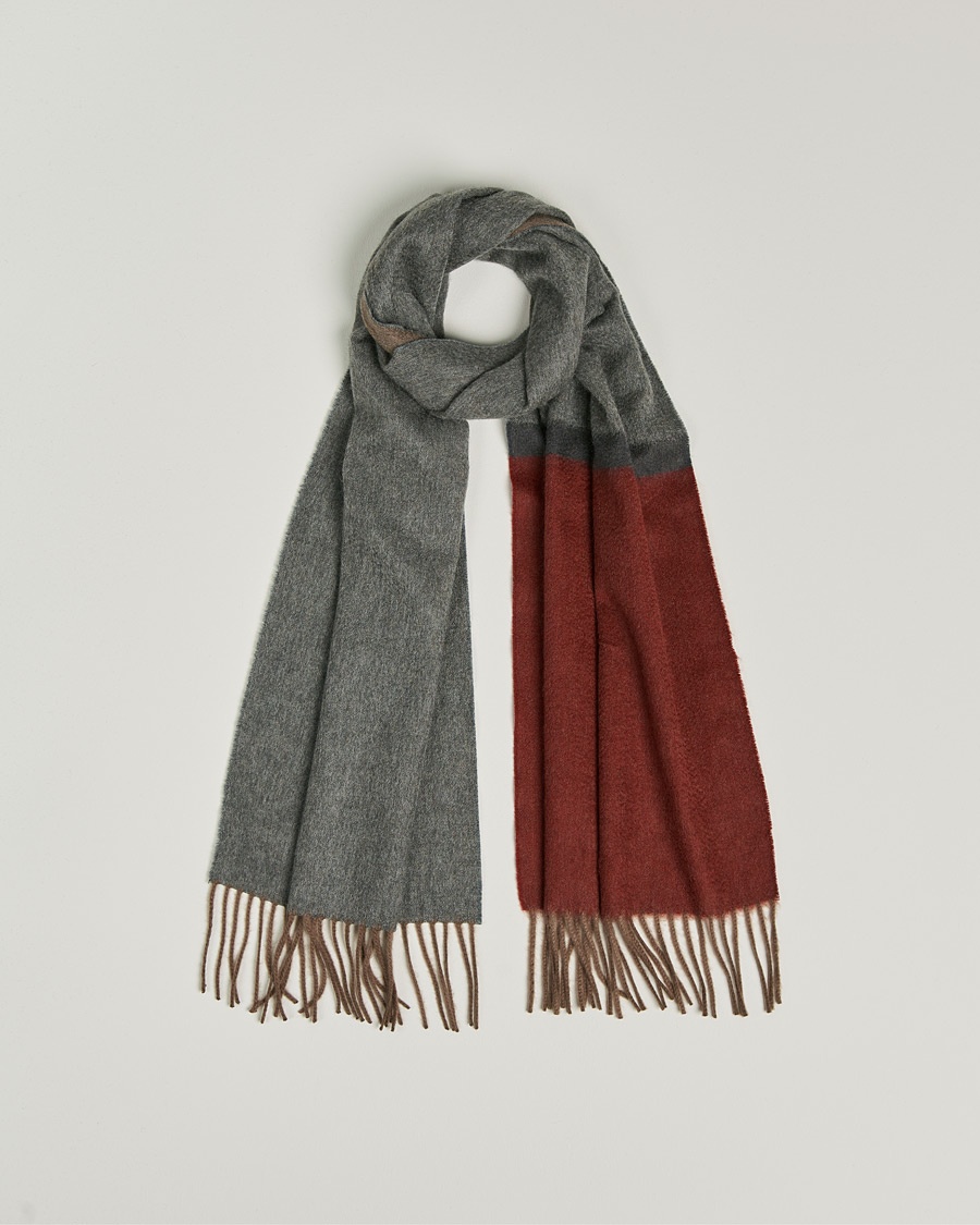 Herre | Begg & Co | Begg & Co | Arran Boarder Cashmere Scarf Derby Brick