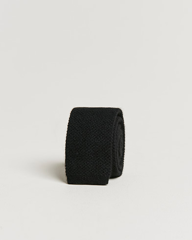 Herre | Slips | Beams F | Knitted Cashmere Tie Black