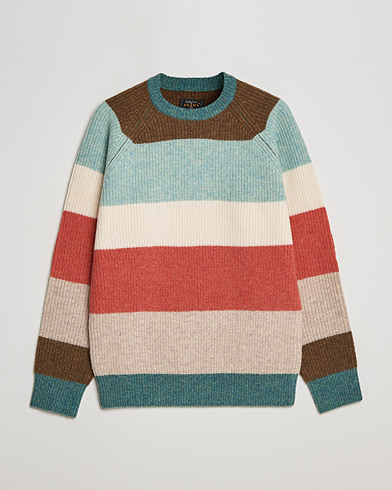 Herre | Japanese Department | BEAMS PLUS | Block Stripe Sweater Multi Stripe