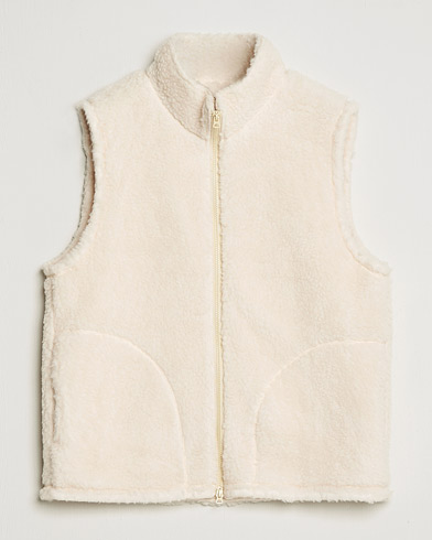 Herre | Japanese Department | BEAMS PLUS | Boa Fleece Vest Off White