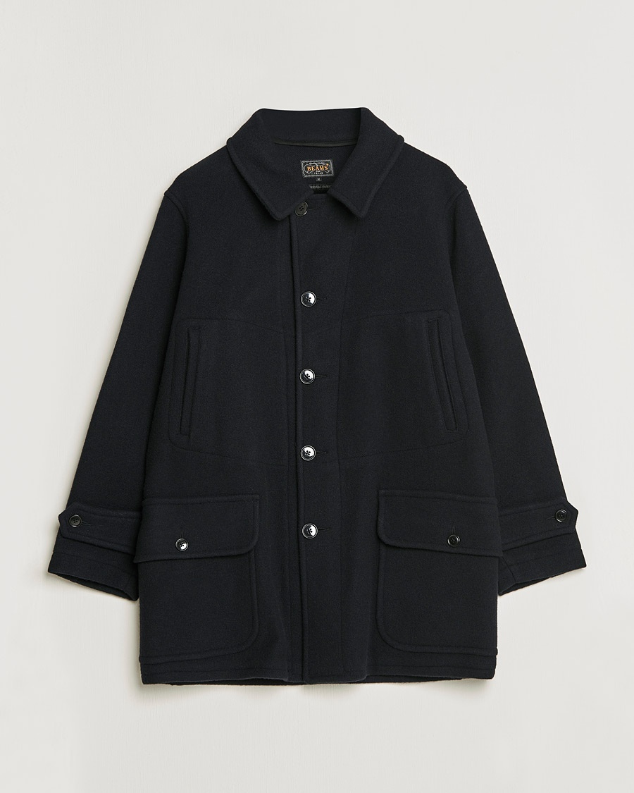 Herre | | BEAMS PLUS | Heavy Melton Hunting Coat Navy