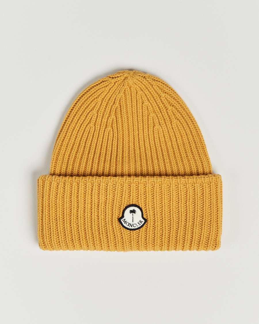 Herre | | Moncler Genius | 8 Palm Angels Wool Beanie Yellow