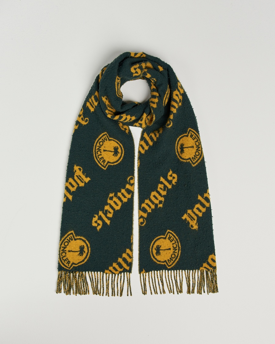 Herre | | Moncler Genius | 8 Palm Angels Wool Scarf Green
