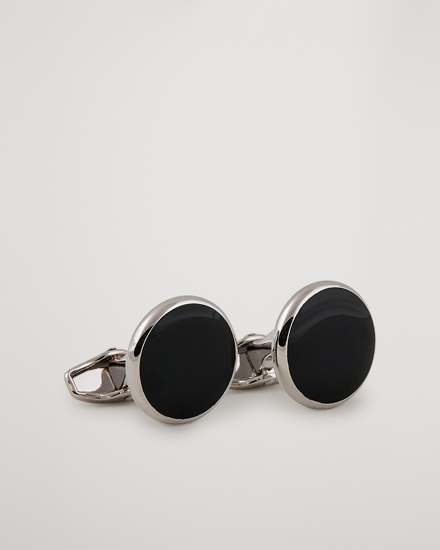 Amanda Christensen Cufflink & Shirt Studs Set Black/Silver – Sølv