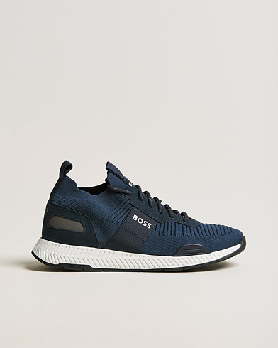 Herre | BOSS BLACK | BOSS BLACK | Titanium Running Sneaker Dark Blue