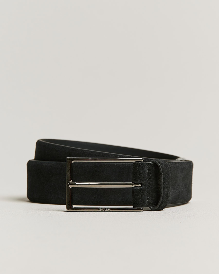 Herre | | BOSS | Calindo Suede Belt Black