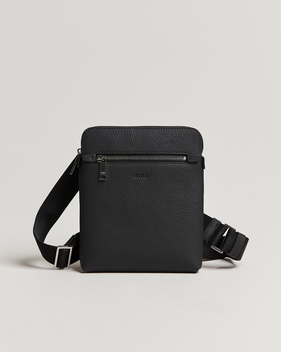 Herre | | BOSS BLACK | Crosstown Leather Bag Black