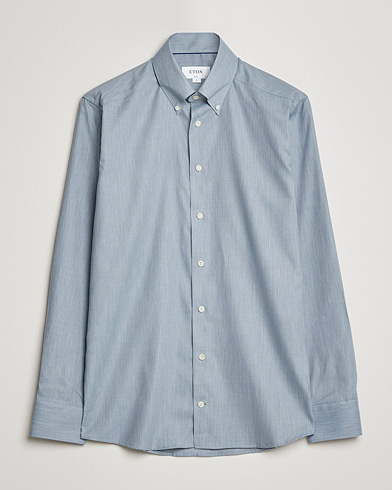 Herre |  | Eton | Wrinkle Free Button Down Oxford Shirt Light Blue 