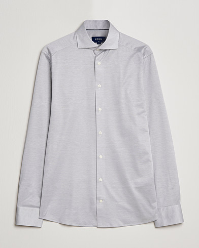 Herre | Wardrobe basics | Eton | King Knit Filo Di Scozia Shirt Grey