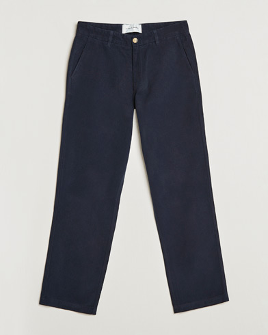 Herre | Business & Beyond | A Day's March | Redwood Cotton/Tencel Trousers Navy