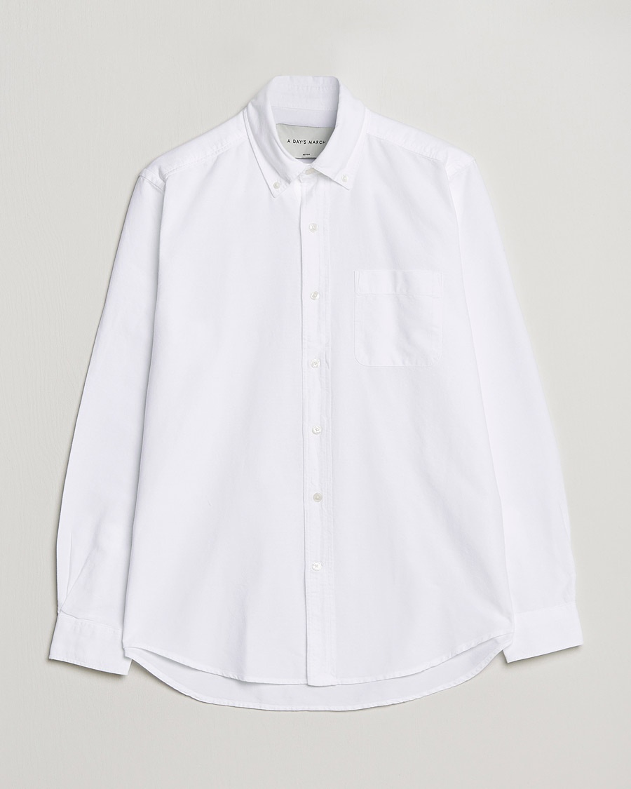 Herre | | A Day's March | Moorgate Dyed Oxford Shirt White
