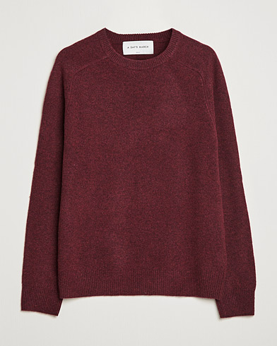 Herre | A Day's March | A Day's March | Brodick Lambswool Sweater Wine