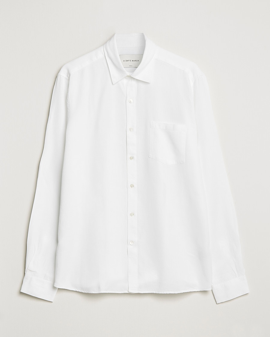 A Day's March Daintree Lyocell Shirt White – Hvit