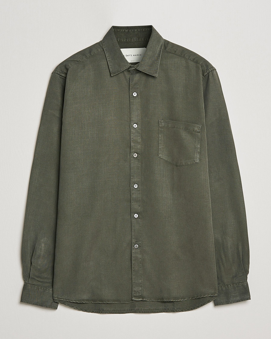 A Day's March Daintree Lyocell Shirt Olive – Grønn