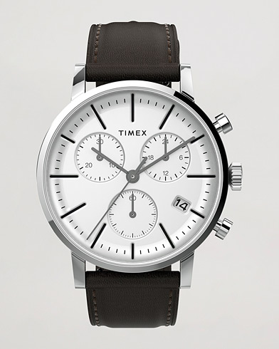 Herre | Skinnrem | Timex | Midtown Chronograph 40mm White Dial
