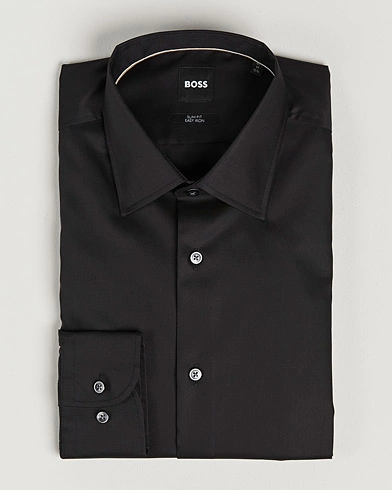 Herre | Businesskjorter | BOSS | Hank Slim Fit Shirt Black