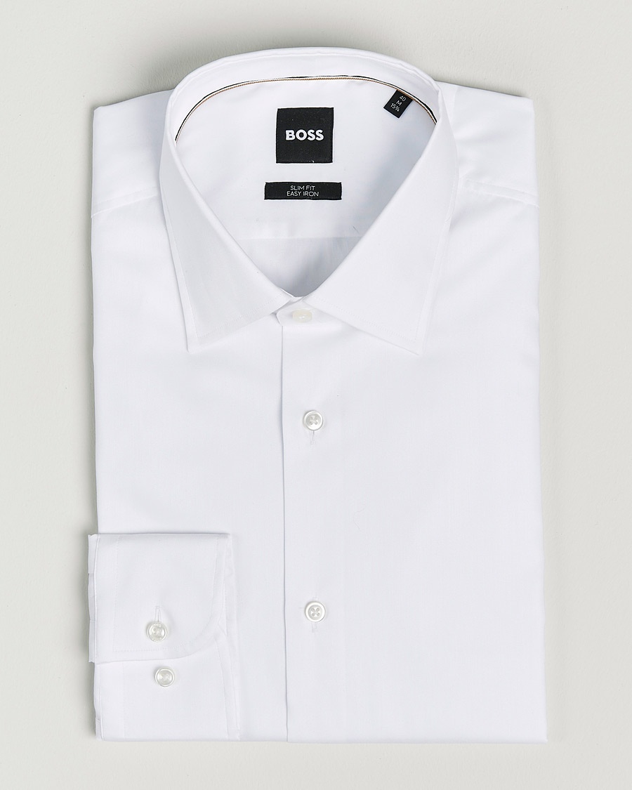 BOSS BLACK Hank Slim Fit Shirt White – Hvit